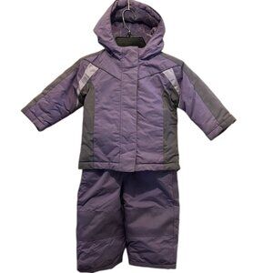 Joe Fresh 2-Piece Snowsuit Set - Purple - Girls 1 year toddler. EUC.